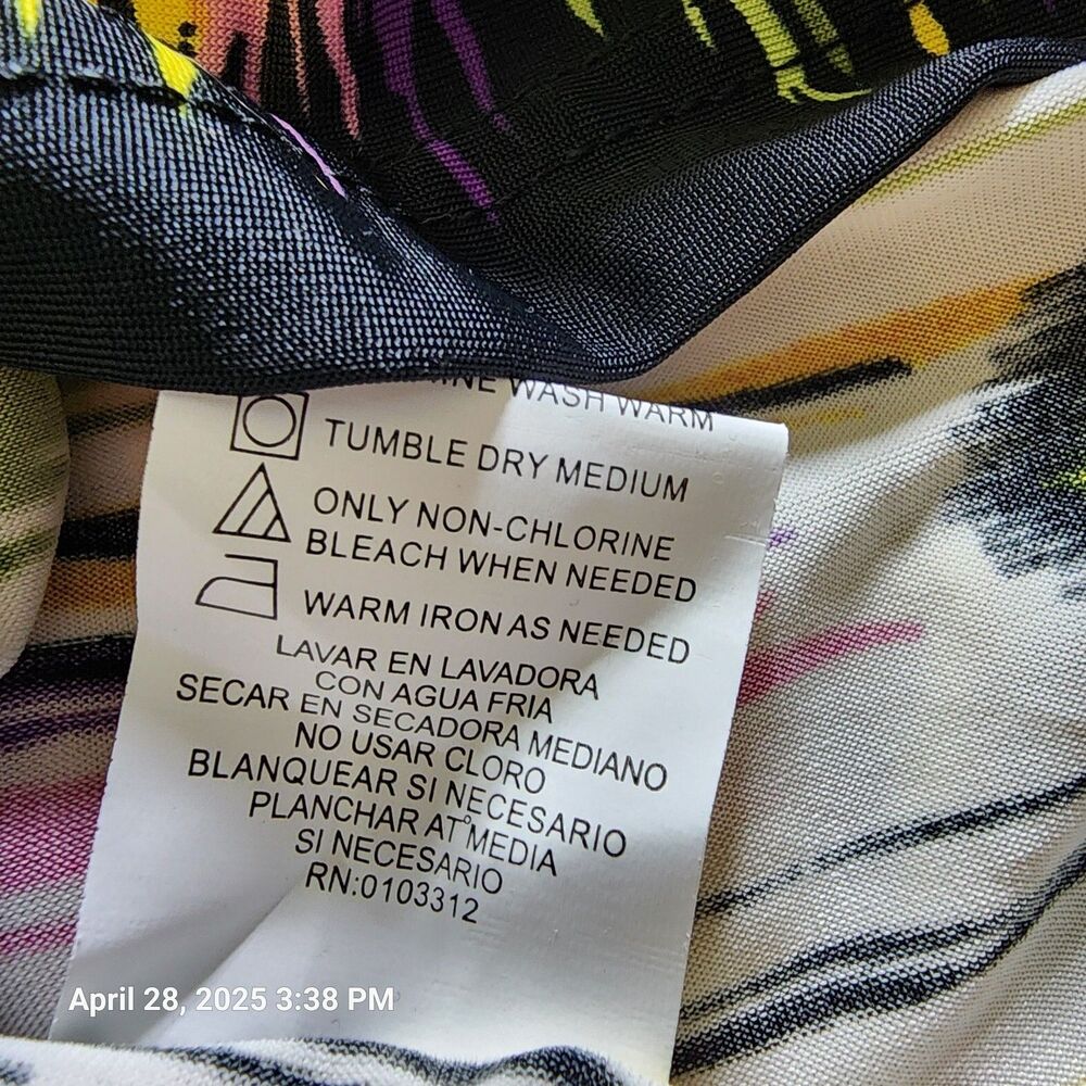 Just Love Maxi Sun Dress Size Large Striped Geometric Ruched Strapless Pullover - Picture 8 of 10
